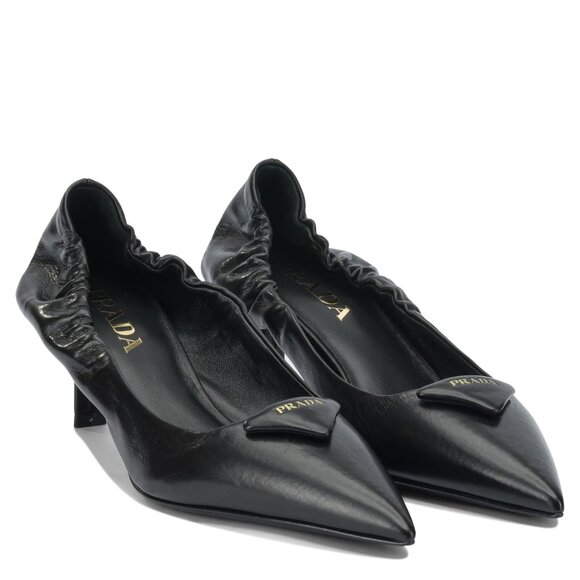 Prada Leather Pumps With Logo IT 38 Women - Picture 2 of 5